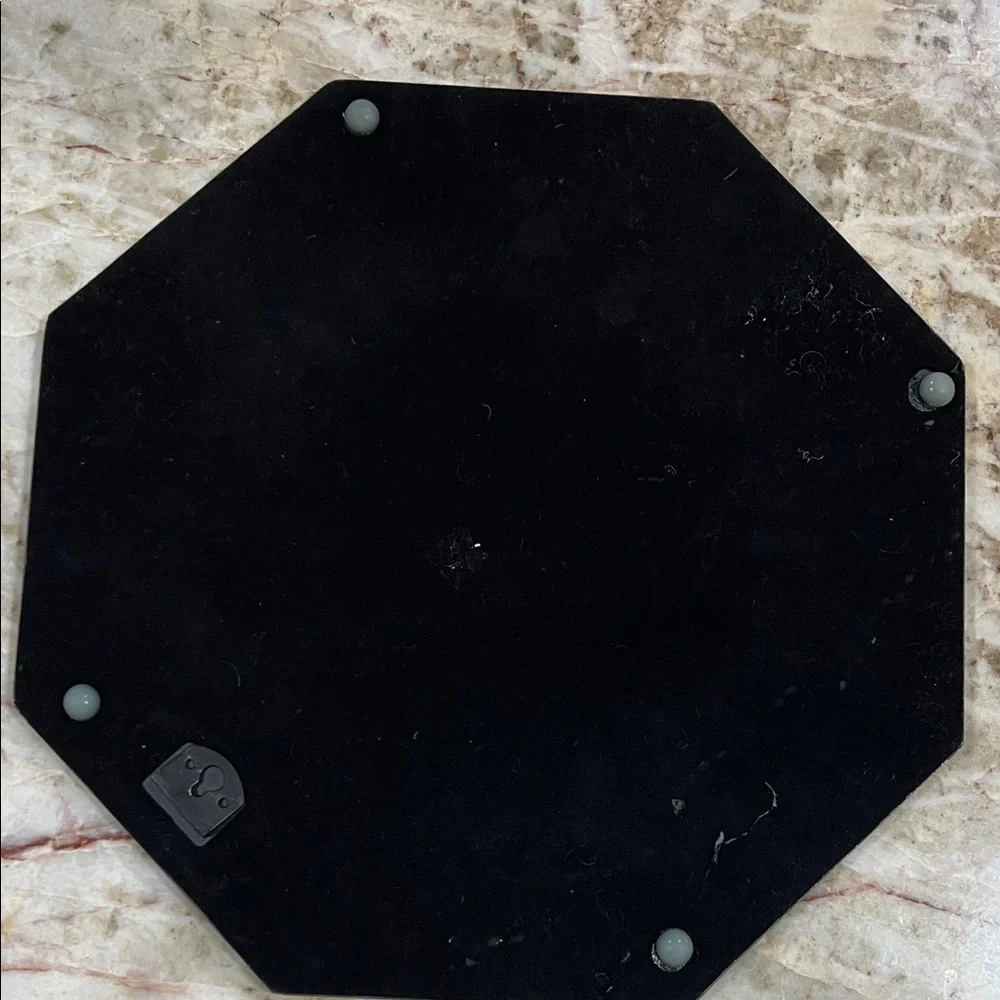 Octagonal Mosaic Wall Mirror with Multicolor Accents